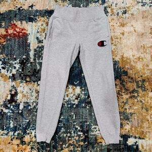 VTG 90s Y2k Champion Reverse Weave Sweatpants Womens Sm Gray Logo Classic Lounge